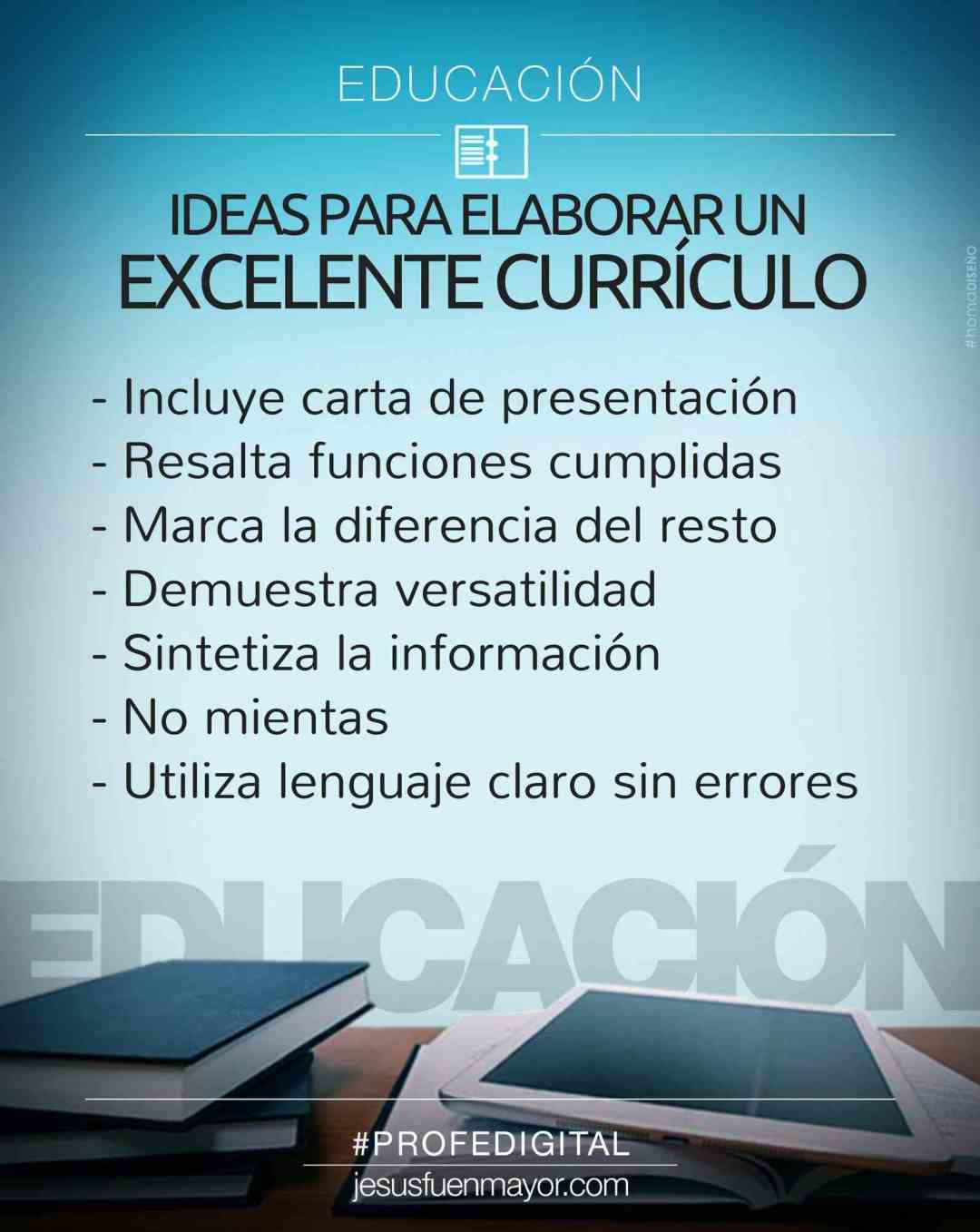 Ideas para elaborar un currículo